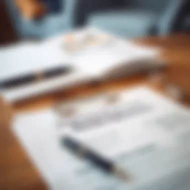 Understanding Rental Agreements Close-up of a rental contract with a pen on a desk