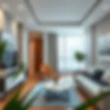 Stylish One-Bedroom Apartment Interior Modern one-bedroom apartment interior in Dubai