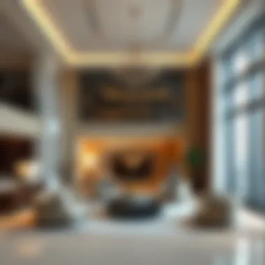 Interior of a lavish apartment in Palm Tower highlighting upscale living