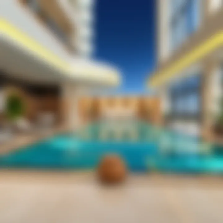 Luxury amenities within Palm Tower including a spa and swimming pool