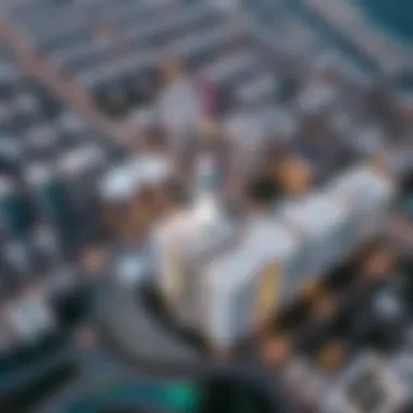 Aerial Perspective of Dubai Silicon Oasis Aerial view of Dubai Silicon Oasis highlighting Place Tower's location