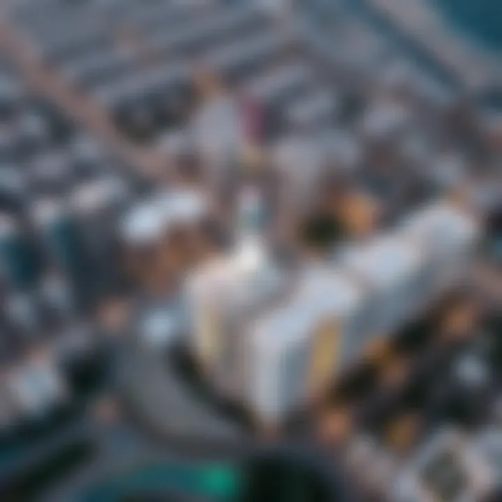 Aerial Perspective of Dubai Silicon Oasis Aerial view of Dubai Silicon Oasis highlighting Place Tower's location