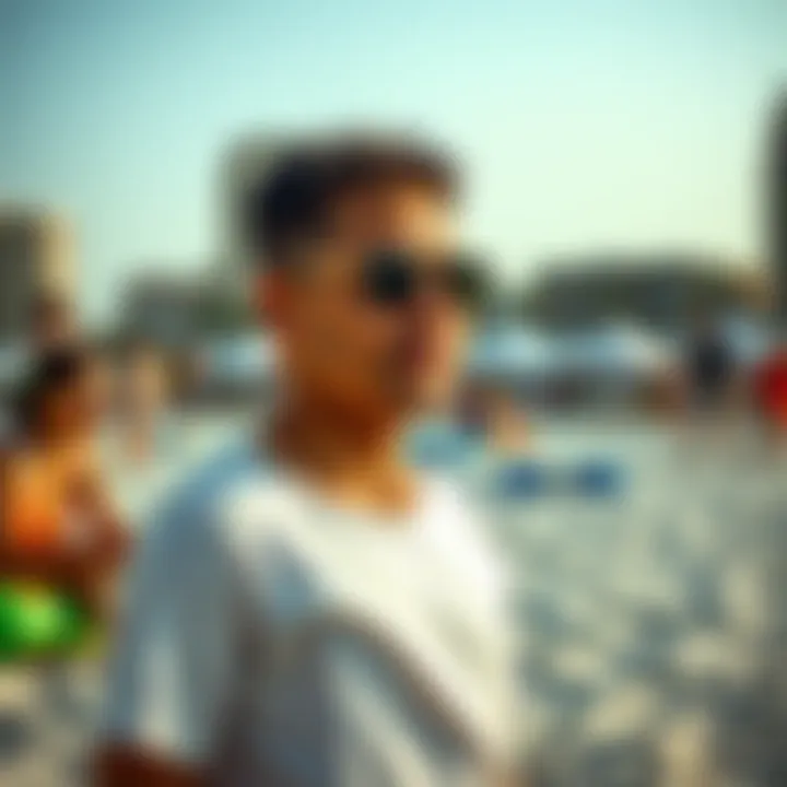 Visitors enjoying leisure activities at Plage Jumeirah