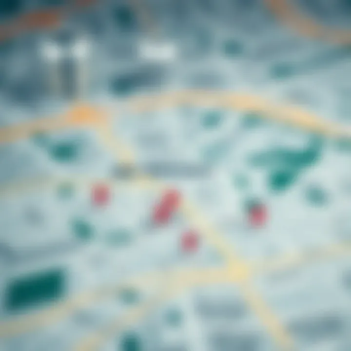 Map highlighting locations in Al Khan, Sharjah