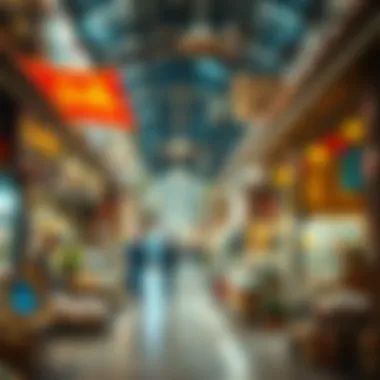 Traditional Markets: A Cultural Shopping Experience Vibrant atmosphere of a traditional market in Dubai