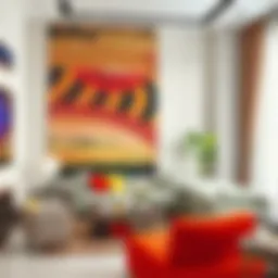 Contemporary living room in Rigga showcasing modern decor and vibrant colors