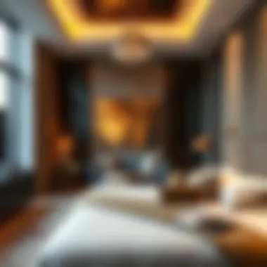 Luxurious Bedroom in Rigga Luxurious bedroom featuring elegant furnishings and ambient lighting in Rigga
