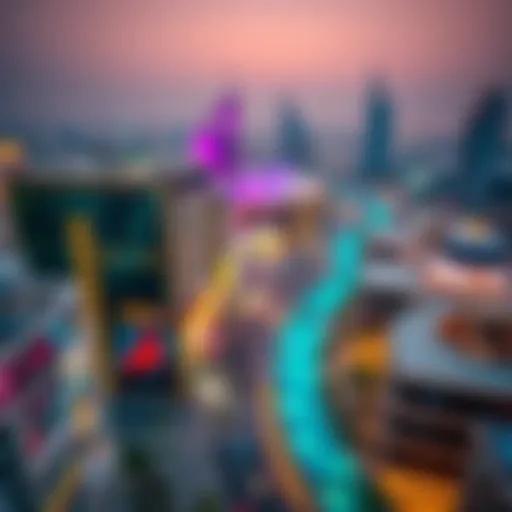 Aerial view of السركال افنيو showcasing its vibrant art spaces