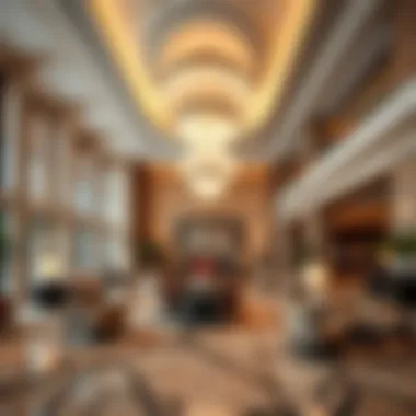 Luxurious interior showcasing the hotel lobby