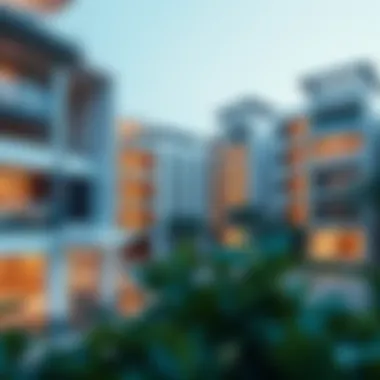 Luxurious residential buildings in St. Mary’s RAK highlighting modern architecture