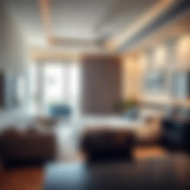 Stylish studio apartment interior