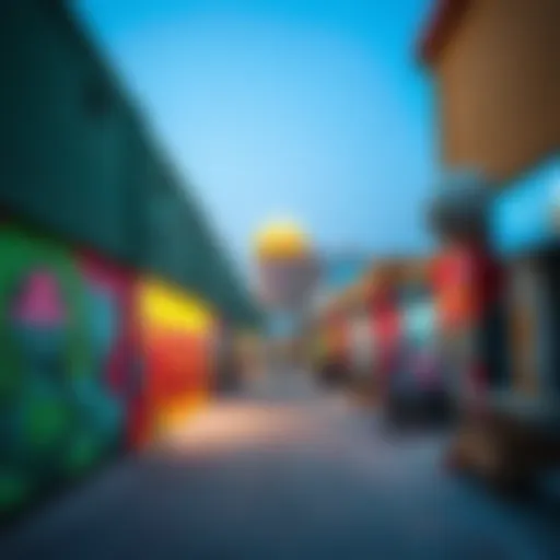 Vibrant street art in Al Quoz