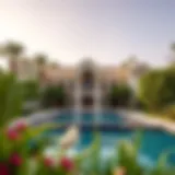 Luxurious villa in Dubai surrounded by lush greenery