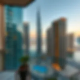 Luxurious apartment view in Dubai Marina