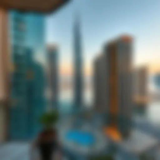 Luxurious apartment view in Dubai Marina