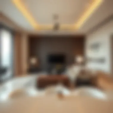 Modern living space interior in Dubai Marina