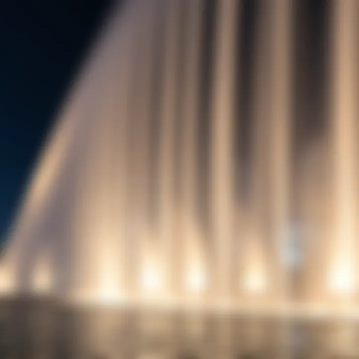 The iconic Dubai Fountain in action