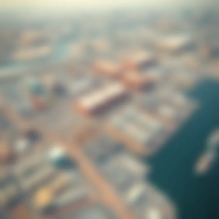 Aerial view of Jebel Ali Free Zone showcasing its sprawling industrial facilities