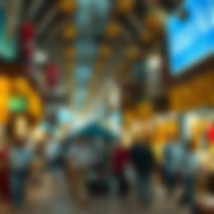 A glimpse of the vibrant marketplace bustling with activity