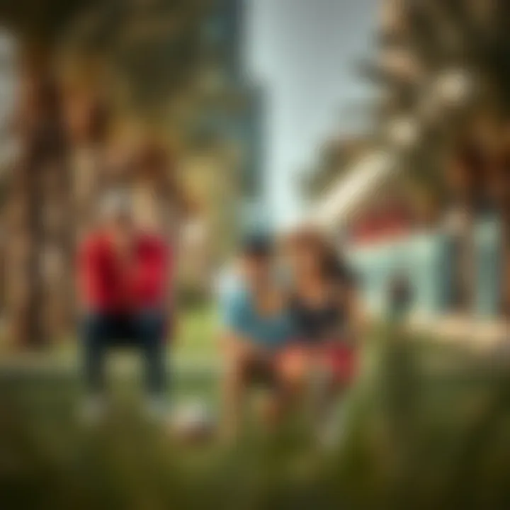 Family Enjoying Outdoor Activities in Qusais Family enjoying outdoor activities in Qusais