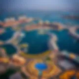 Aerial view of Damac Lagoons showcasing its strategic location in Dubai