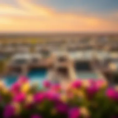 Panoramic view of the vibrant community surrounding Damac Fendi Villas