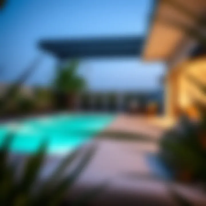 Intimate outdoor space with private pool