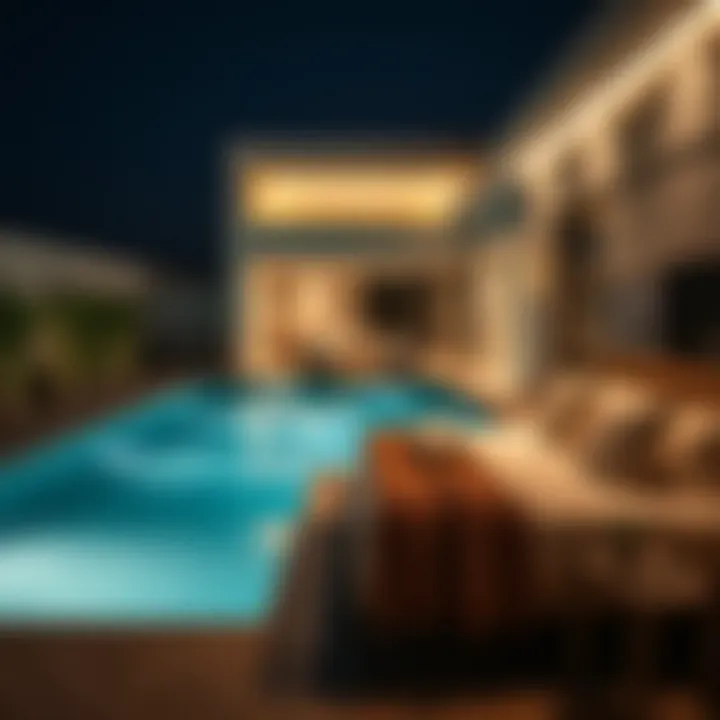 Serene private pool setting at a luxury villa