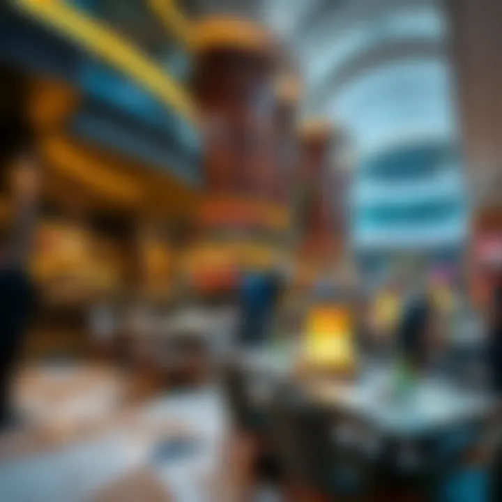 A vibrant dining area at the Mall of Emirates featuring diverse culinary delights