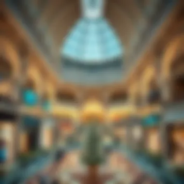 A stunning view of the Mall of Emirates interior showcasing its architectural beauty