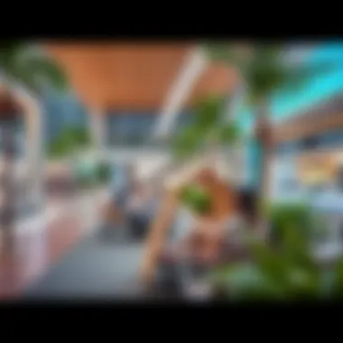 A serene leisure area in the Mall of Emirates perfect for relaxation and family bonding