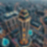 Aerial view of Onyx Tower showcasing its modern architectural design.