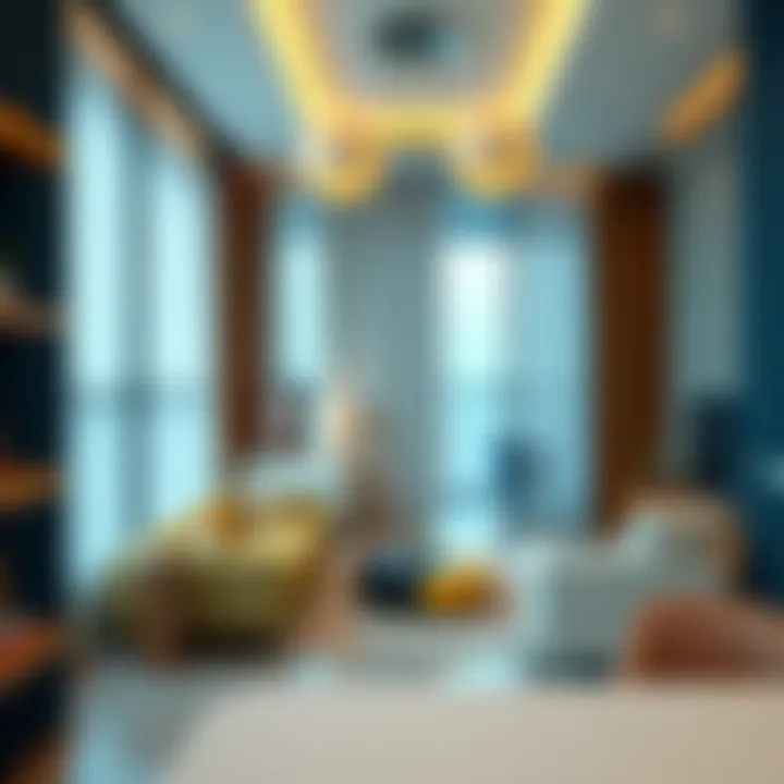 Interior of a luxury apartment in Onyx Tower highlighting contemporary design.