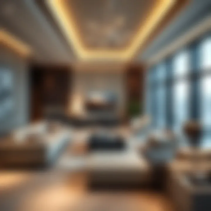 Luxurious Living Room in Torch Tower Luxurious living room interior in a Torch Tower apartment