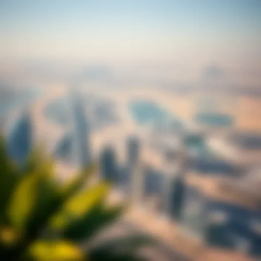 Aerial view of Dubai showcasing the impressive skyline and real estate developments