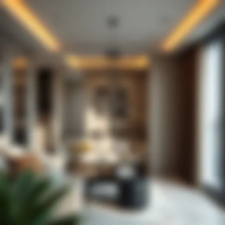 Interior design of a luxurious apartment at Viewz, highlighting modern architecture