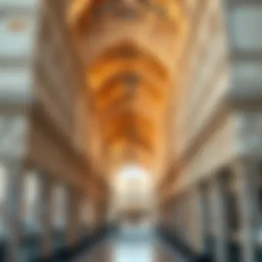 A close-up of the intricate architectural details of a walkway in Dubai