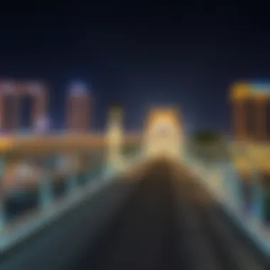 A beautifully designed pedestrian bridge connecting different parts of the city