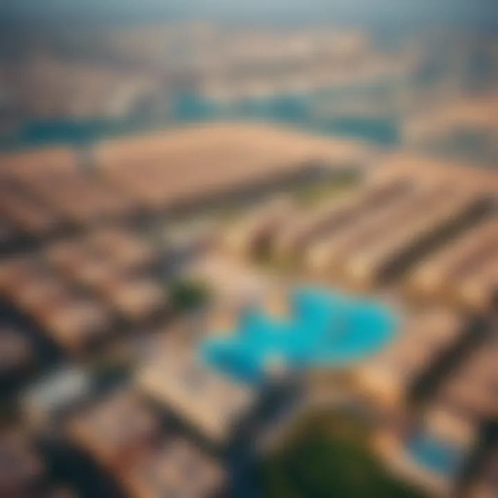 Aerial view showcasing the expansive layout of Tilal Al Ghaf