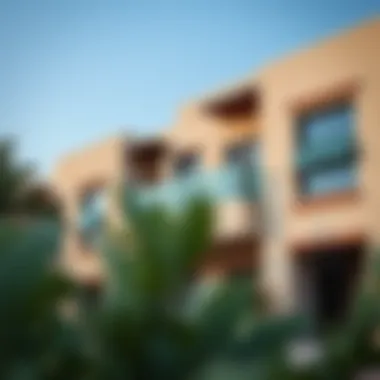 Modern architectural features of a residential unit in Tilal Al Ghaf