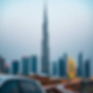The stunning Burj Khalifa towering over the Dubai skyline