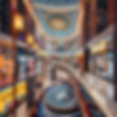 The luxurious Dubai Mall adorned with dazzling lights and shops