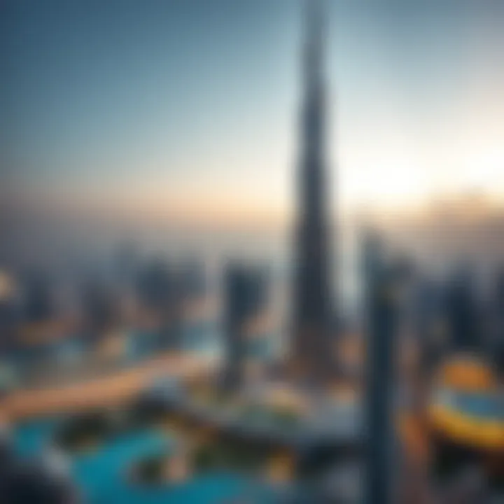 A stunning view of the Burj Khalifa overlooking a neighboring visa-free destination