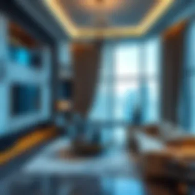 Lavish living space showcasing contemporary interior design