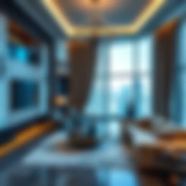 Lavish living space showcasing contemporary interior design