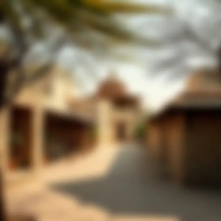 Cultural landmarks within Warsan Village highlighting its rich heritage