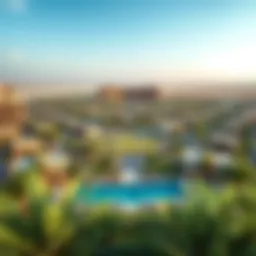 Panoramic view of West Yas residential community