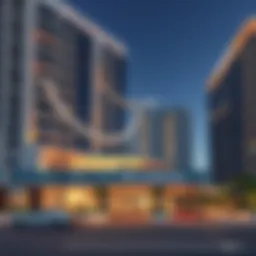 Luxurious exterior view of Wyndham Dubai Marina