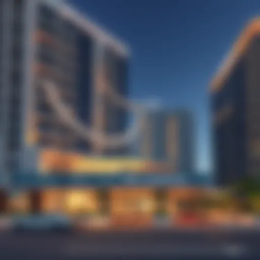 Luxurious exterior view of Wyndham Dubai Marina