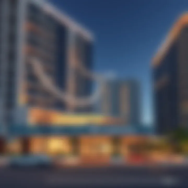 Luxurious exterior view of Wyndham Dubai Marina